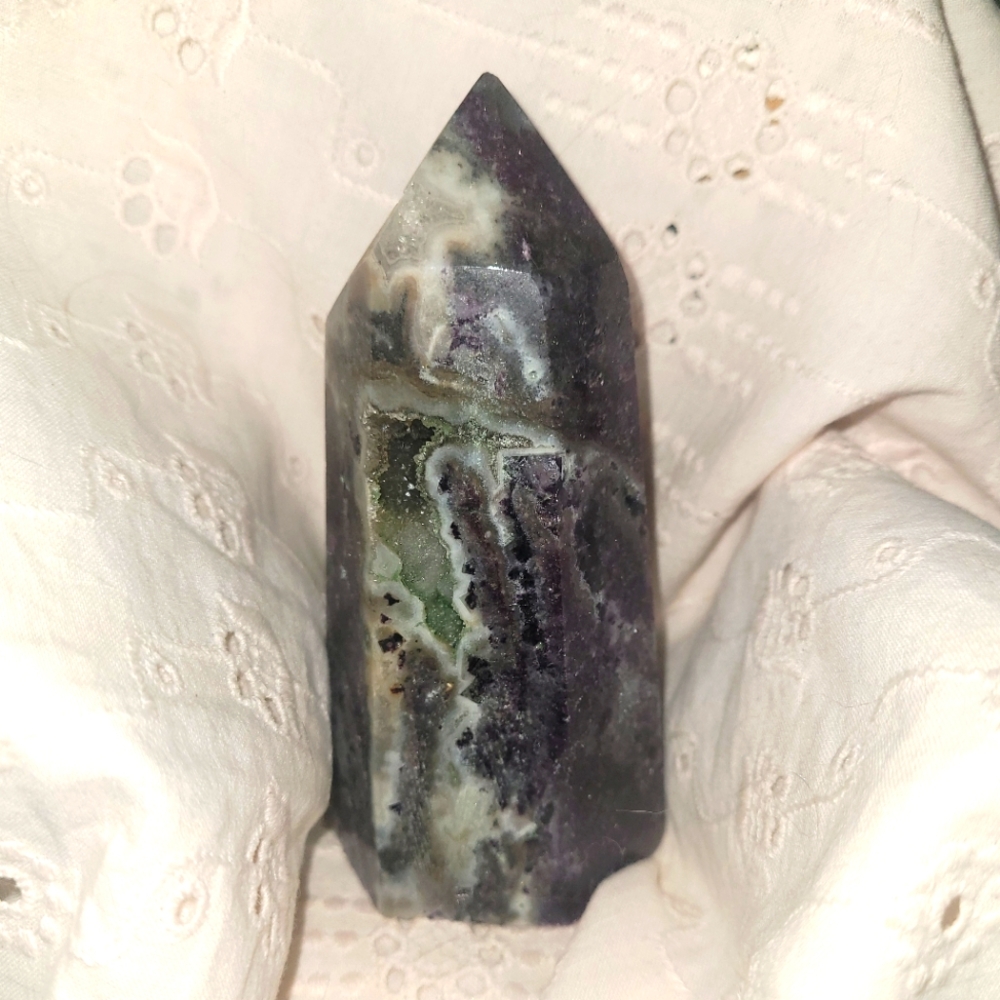 Purple flourite tower